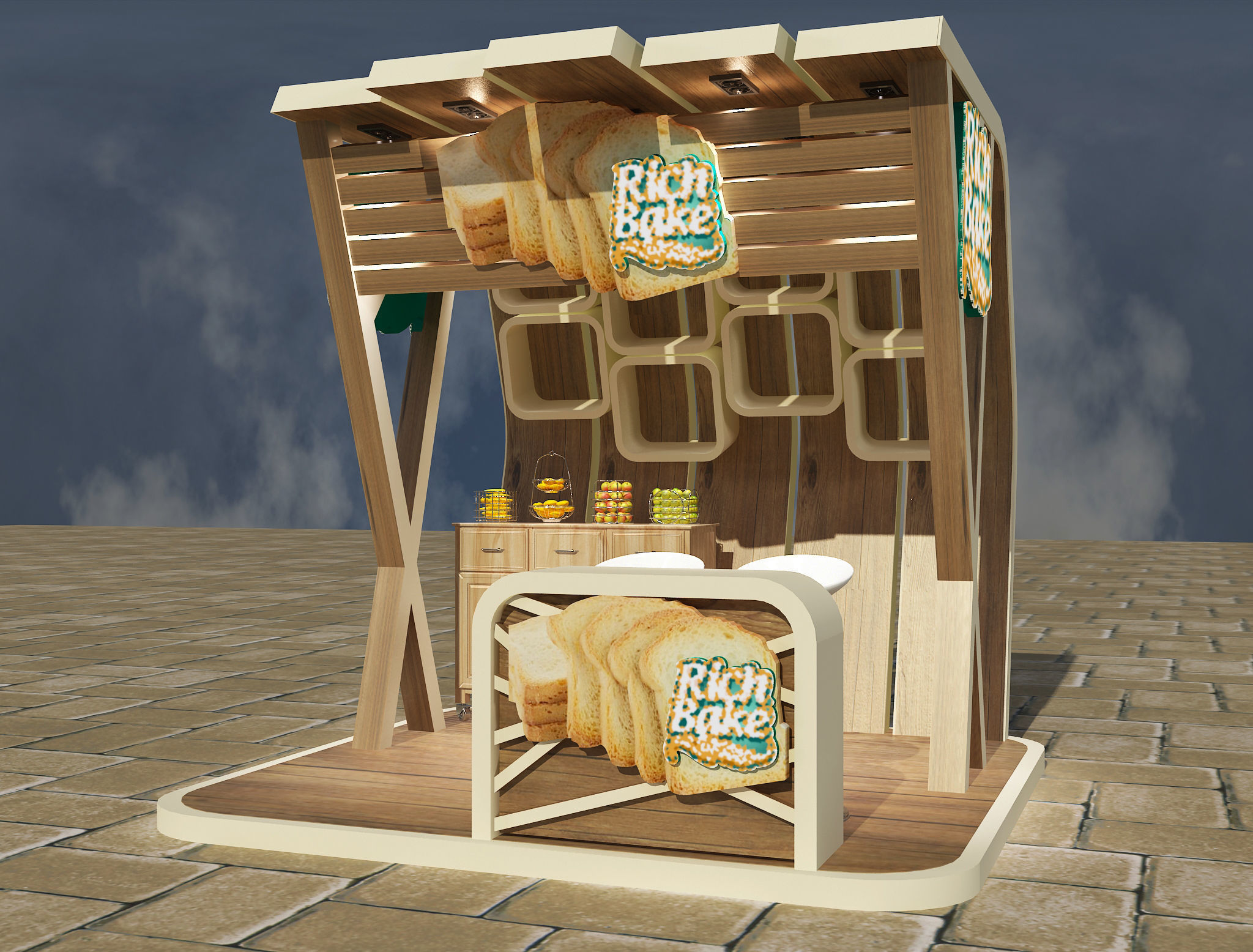 Booth Exhibition Stand a 102b 3D model_2