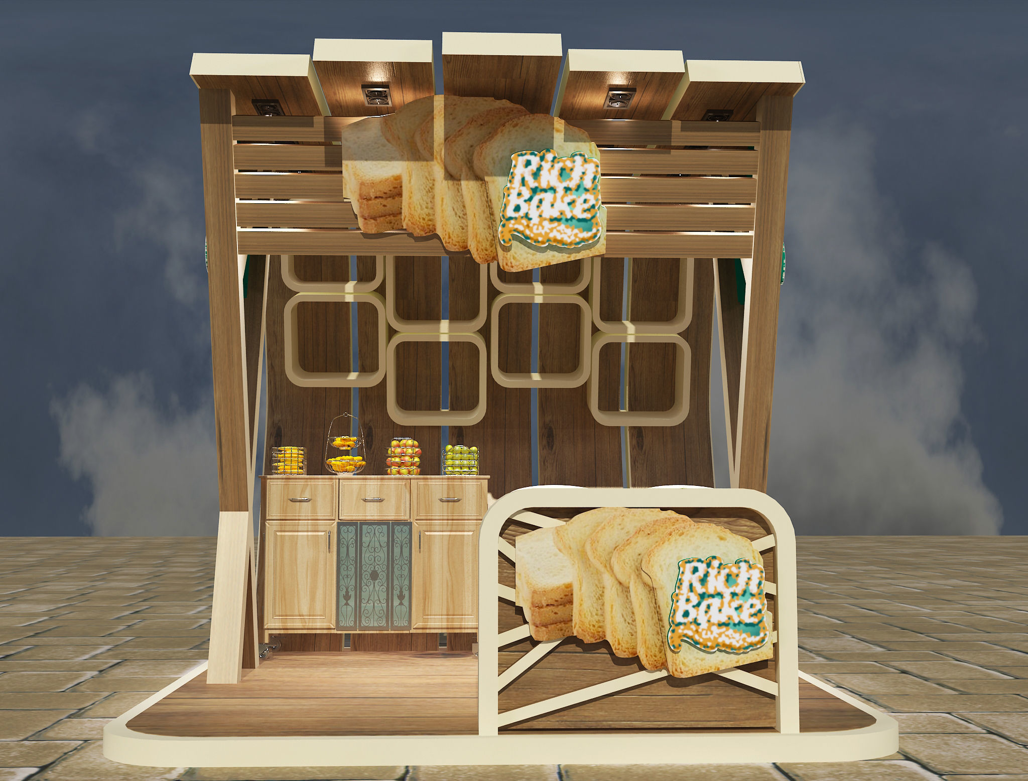 Booth Exhibition Stand a 102b 3D model_12