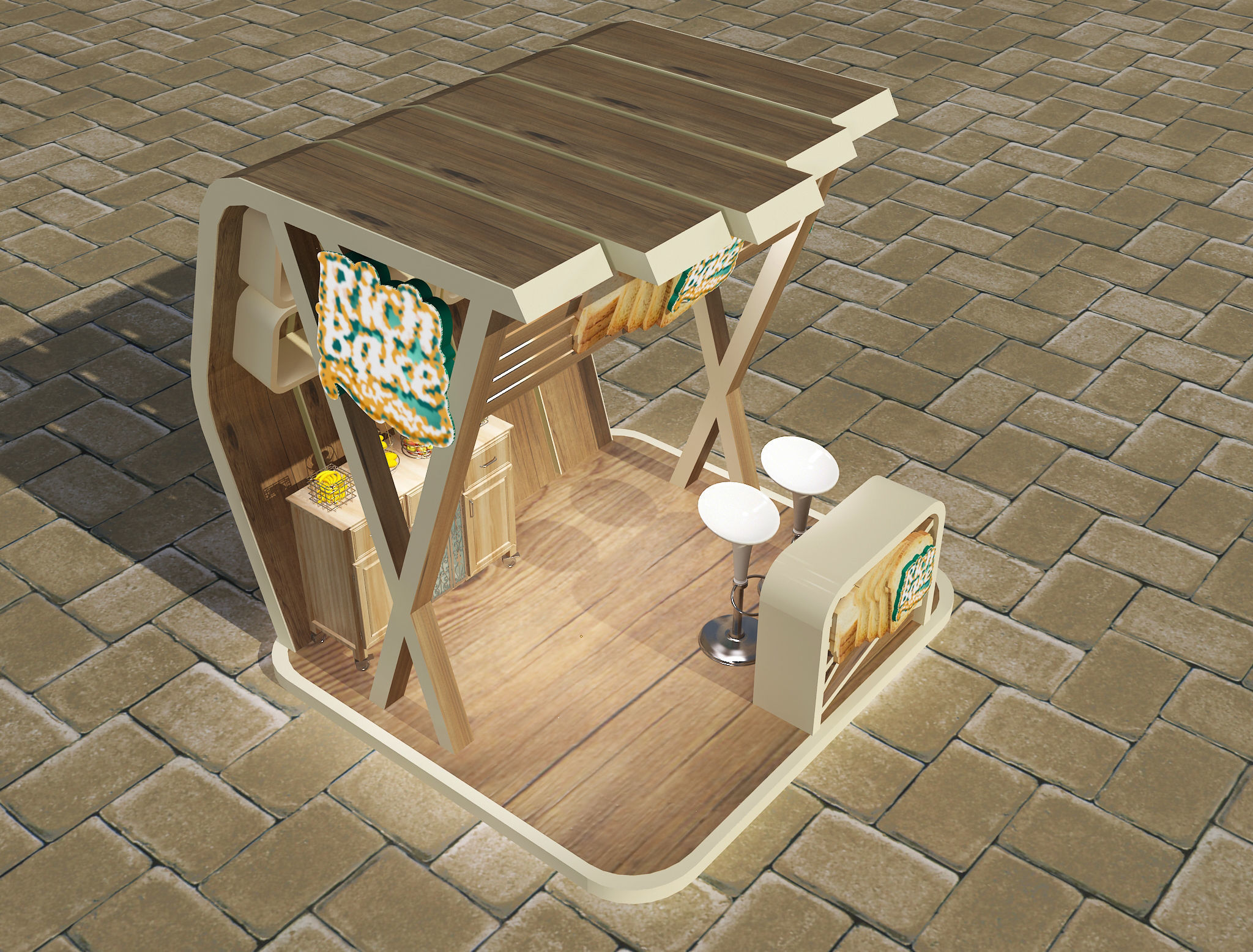 Booth Exhibition Stand a 102b 3D model_8