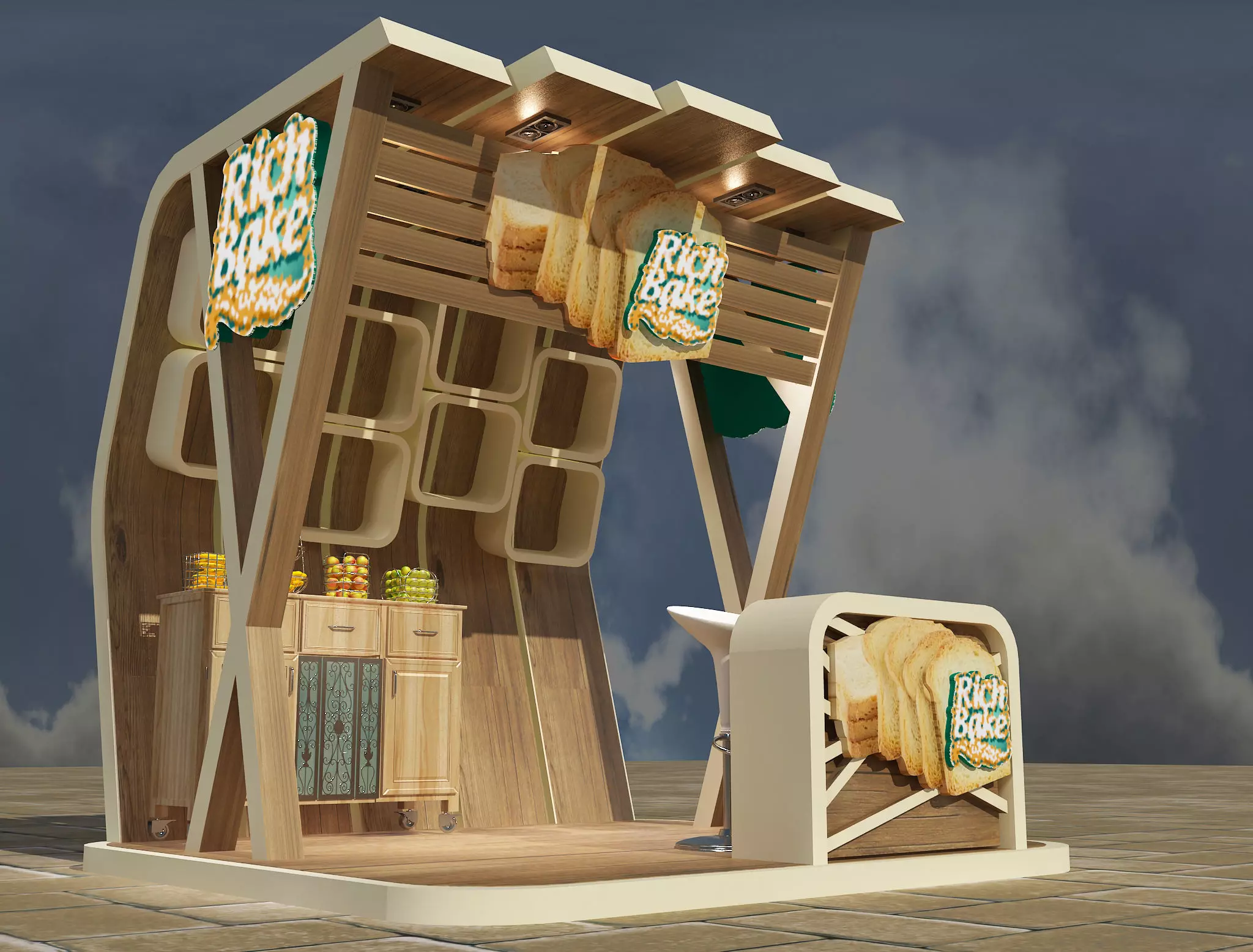 Booth Exhibition Stand a 102b 3D model_0