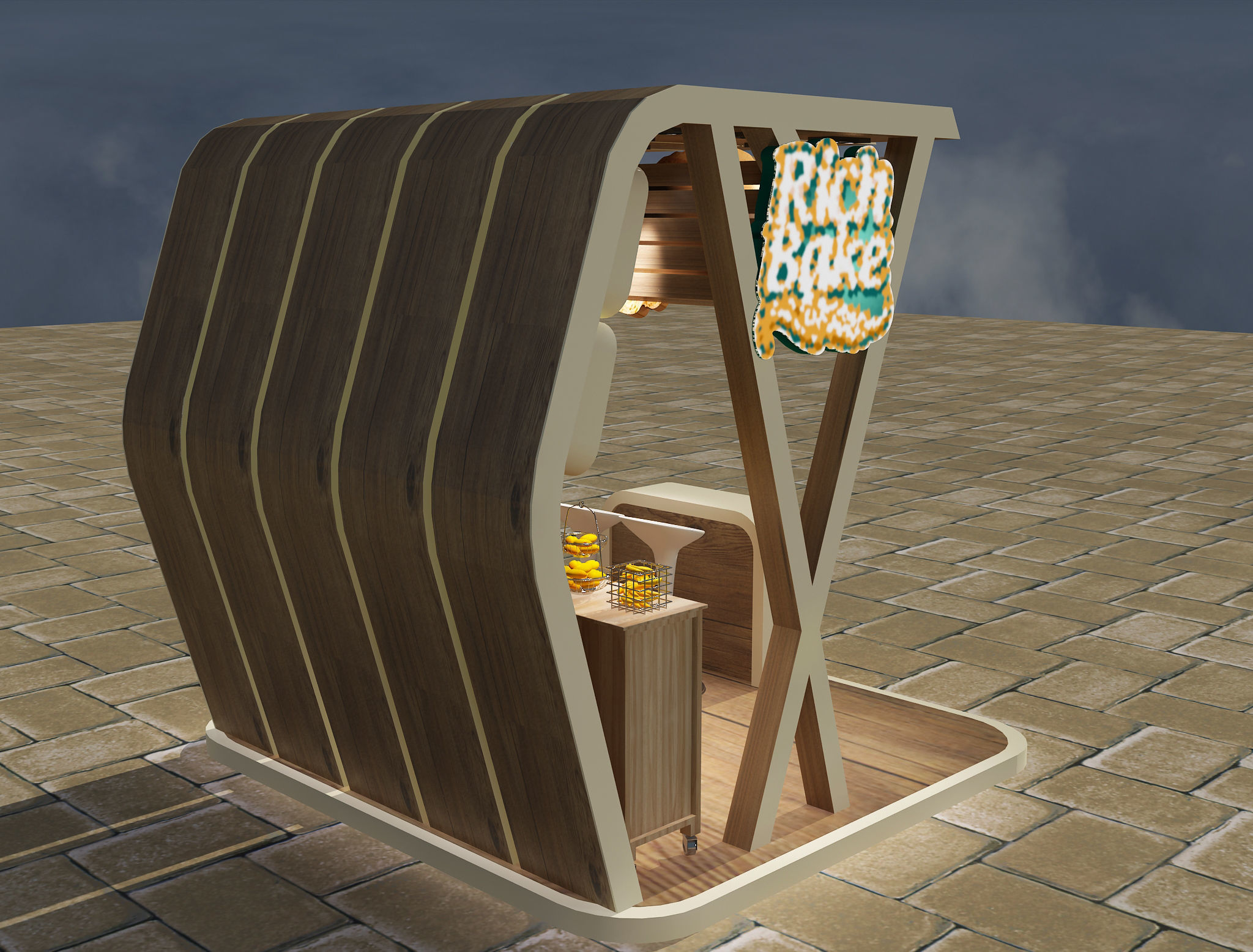 Booth Exhibition Stand a 102b 3D model_6