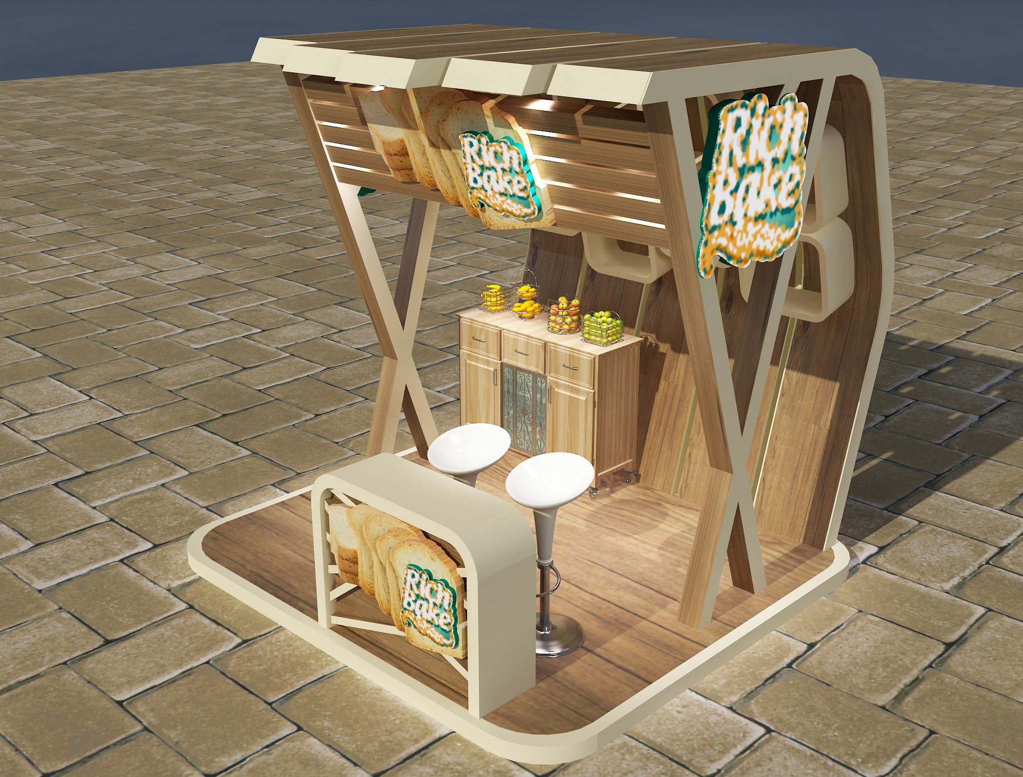 Booth Exhibition Stand a 102b 3D model_4