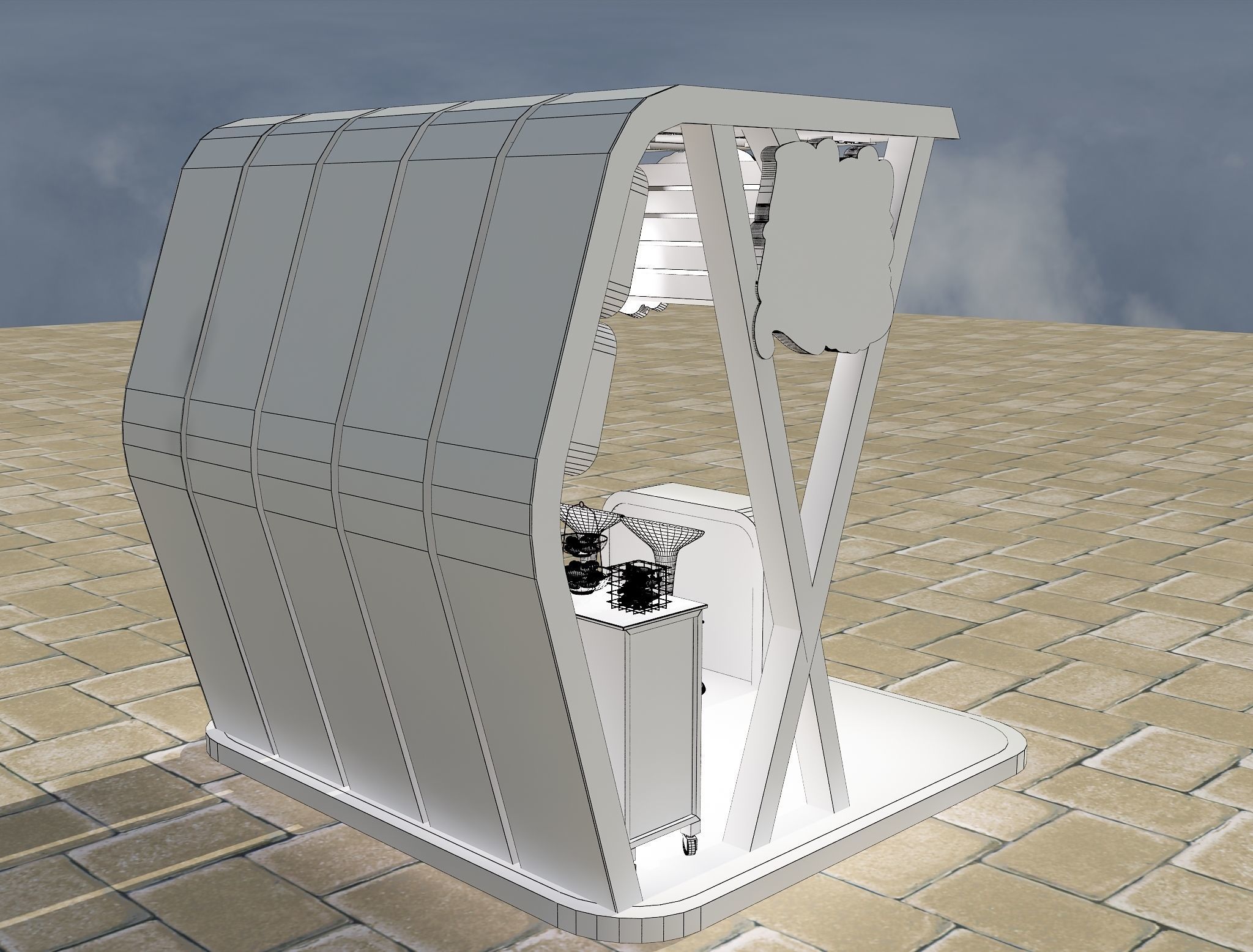 Booth Exhibition Stand a 102b 3D model_7