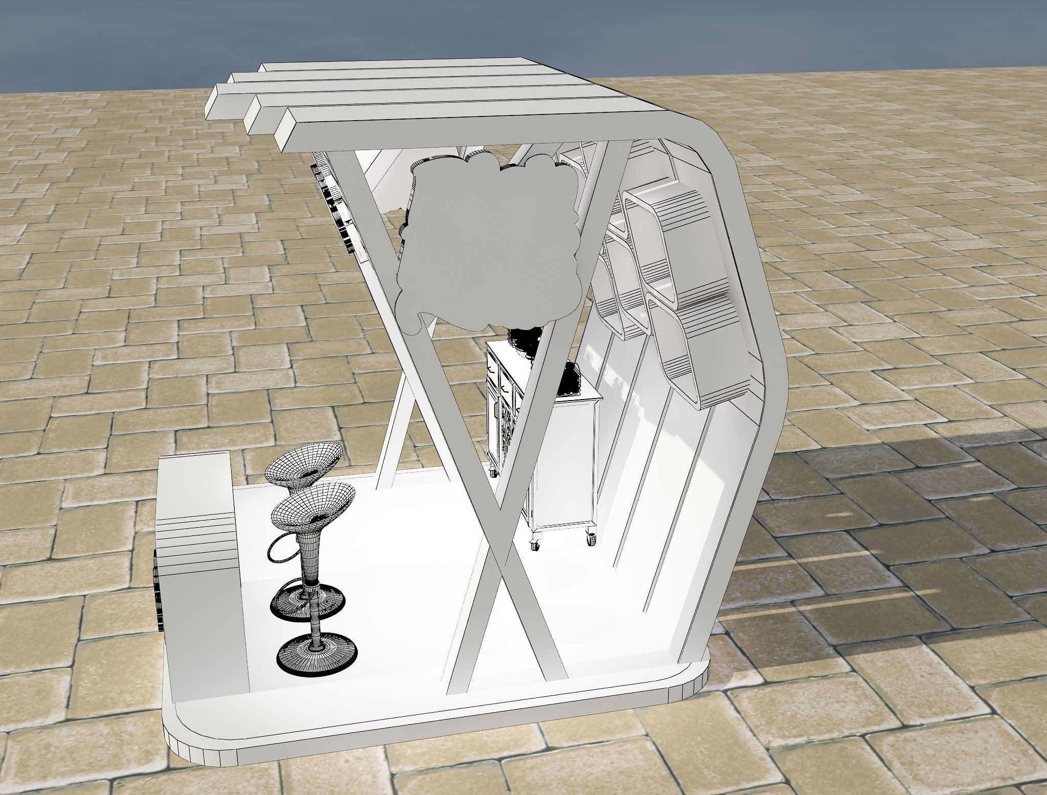 Booth Exhibition Stand a 102b 3D model_15