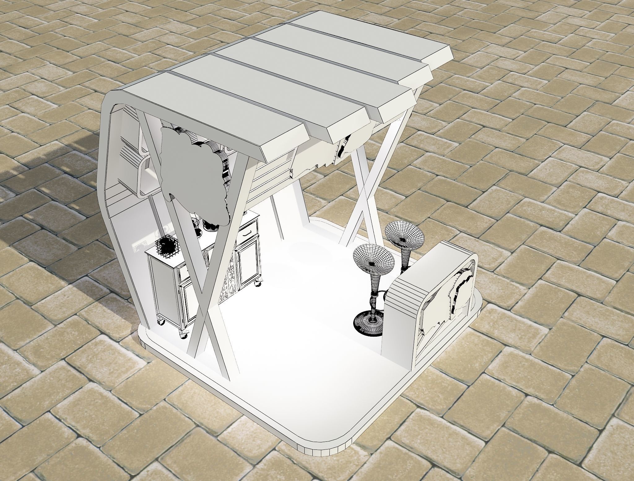 Booth Exhibition Stand a 102b 3D model_9