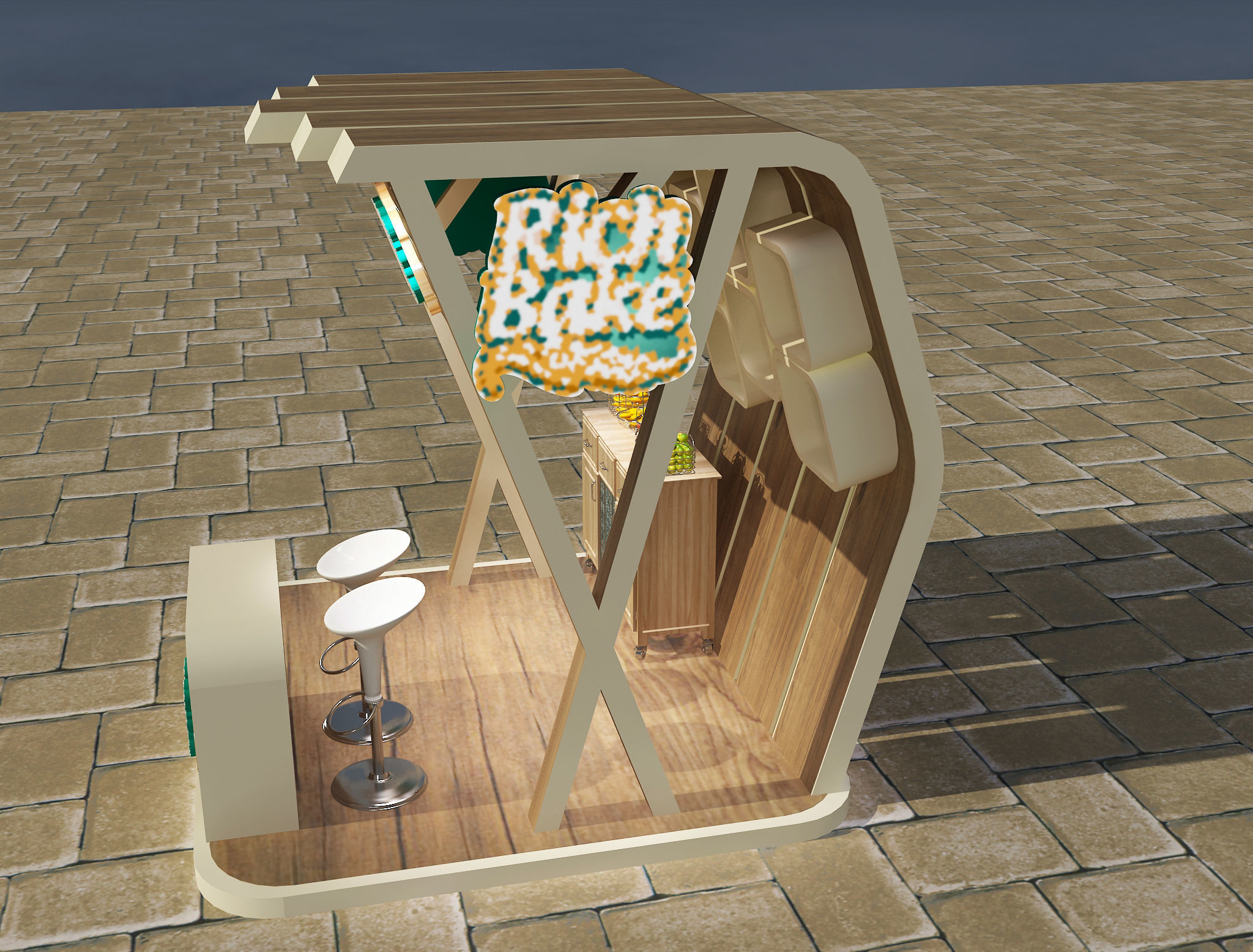 Booth Exhibition Stand a 102b 3D model_14
