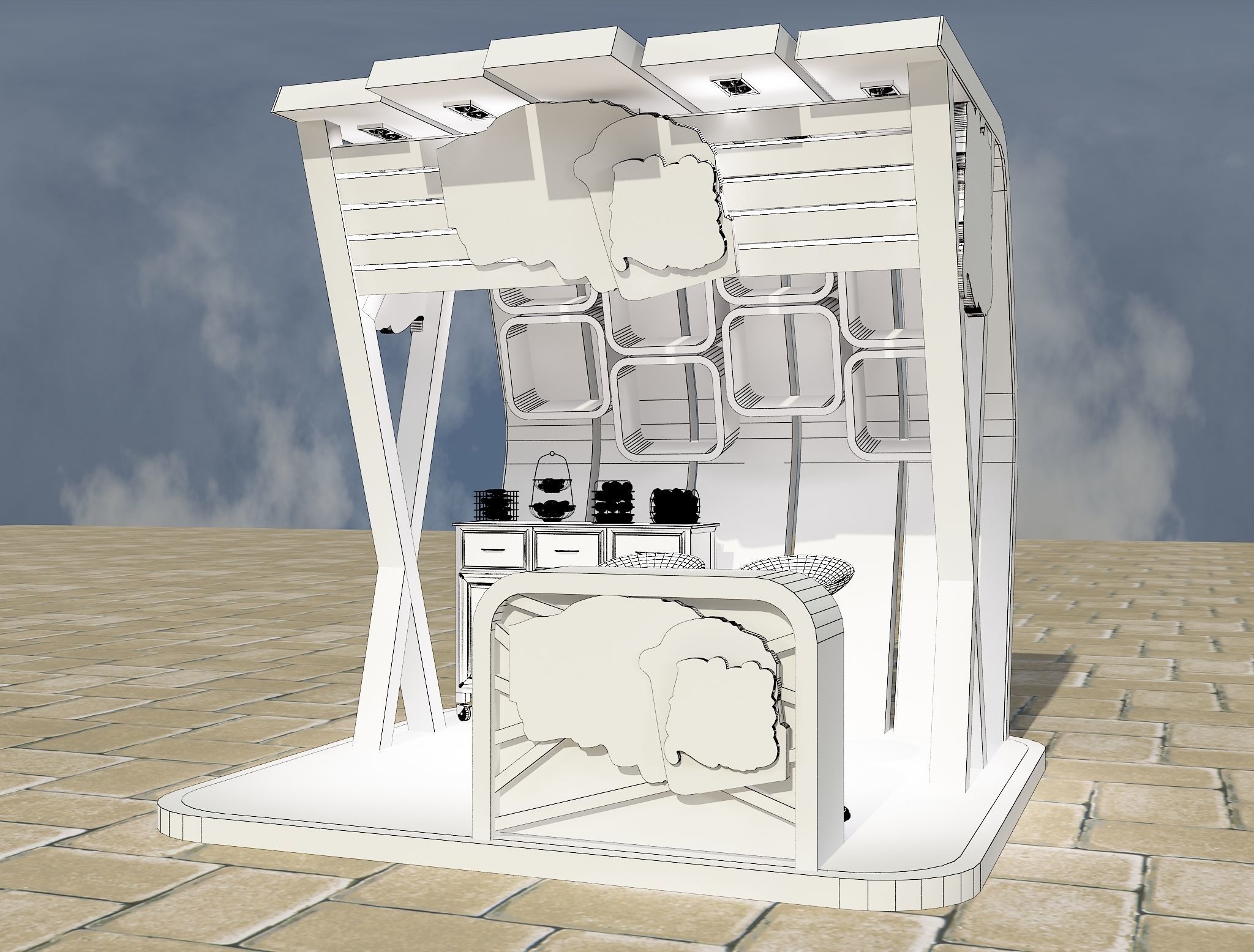 Booth Exhibition Stand a 102b 3D model_3