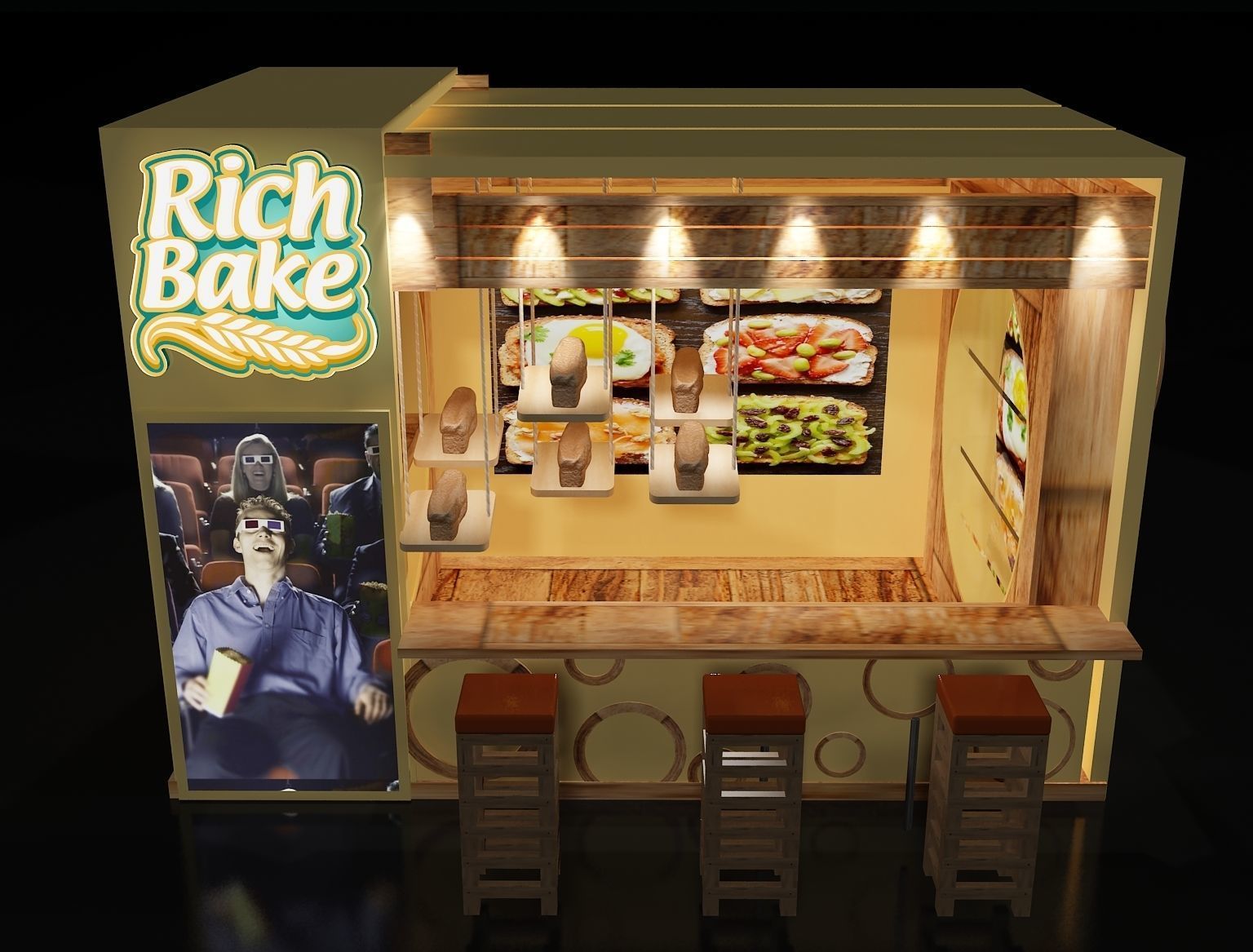  Booth Exhibition Stand a103 3D model_7