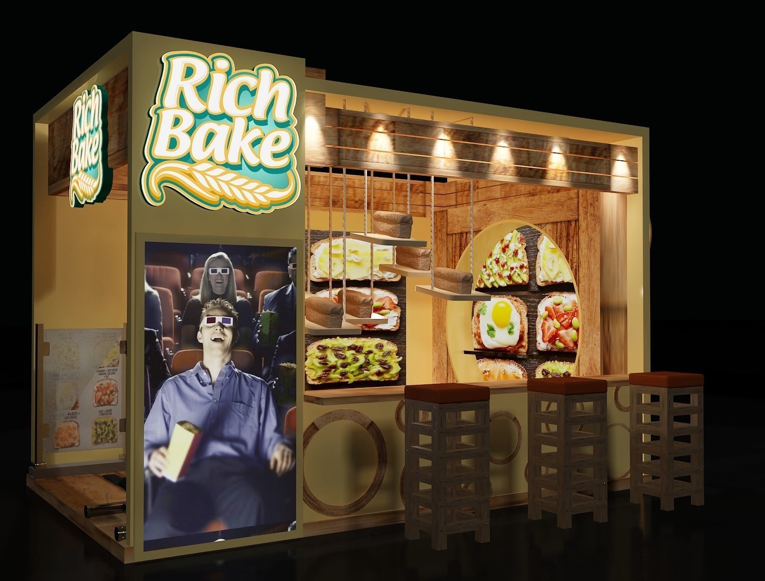  Booth Exhibition Stand a103 3D model_1