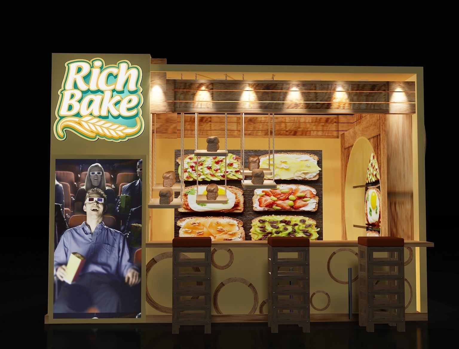  Booth Exhibition Stand a103 3D model_14