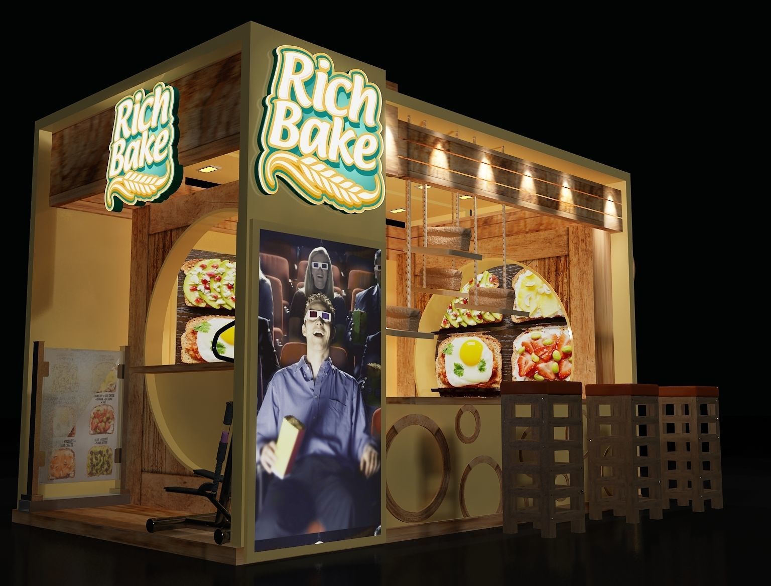  Booth Exhibition Stand a103 3D model_11