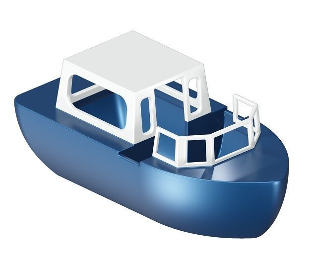Recreational Boat Toy 3D model_1