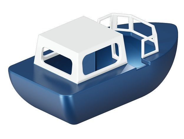Recreational Boat Toy 3D model_2