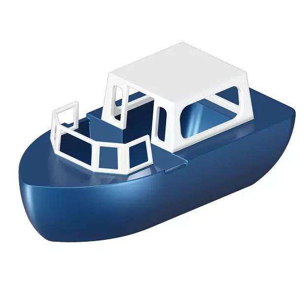 Recreational Boat Toy 3D model_0