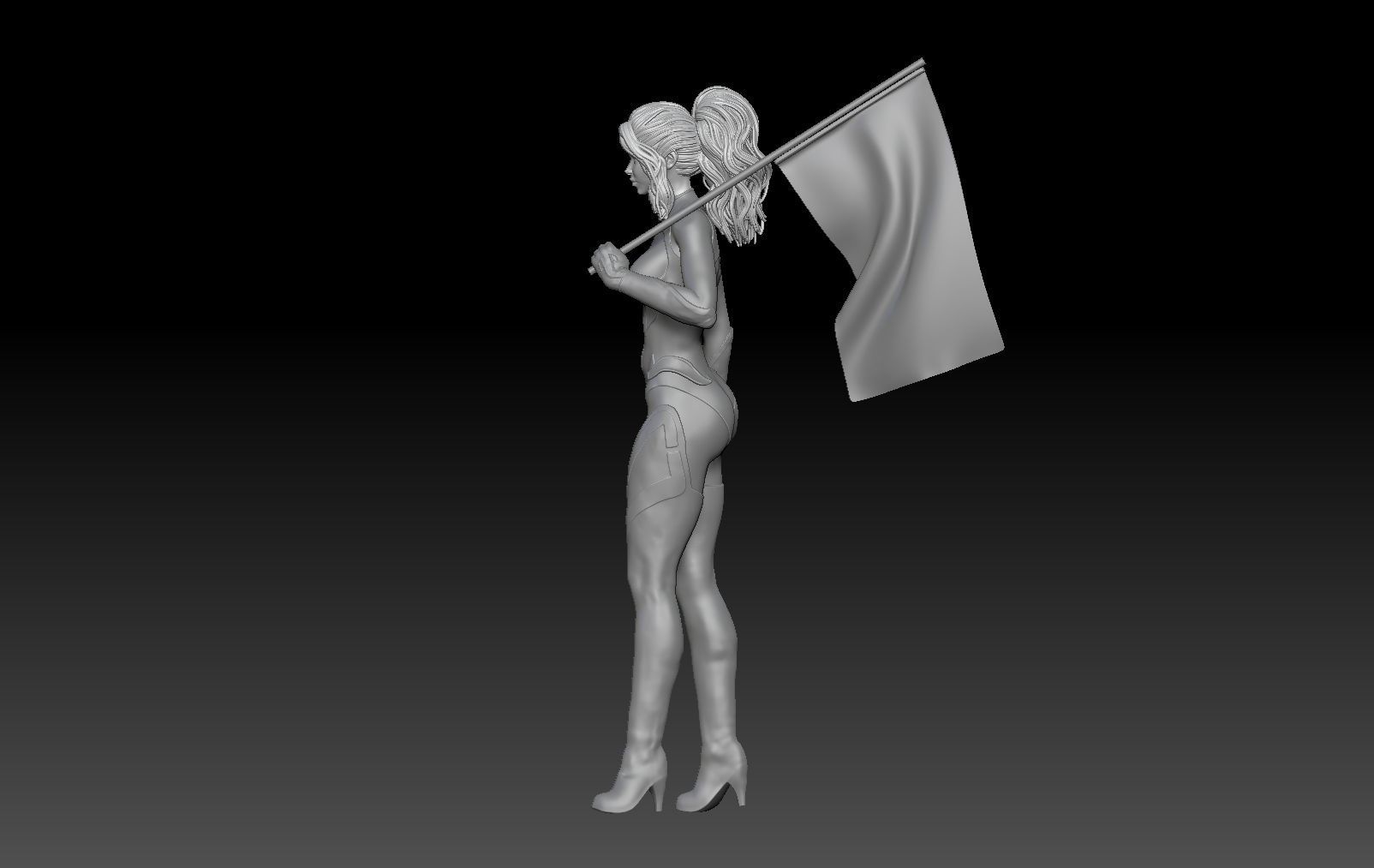 Formula one RACE GIRL PITSTOP MONZA 2 3D print model_1