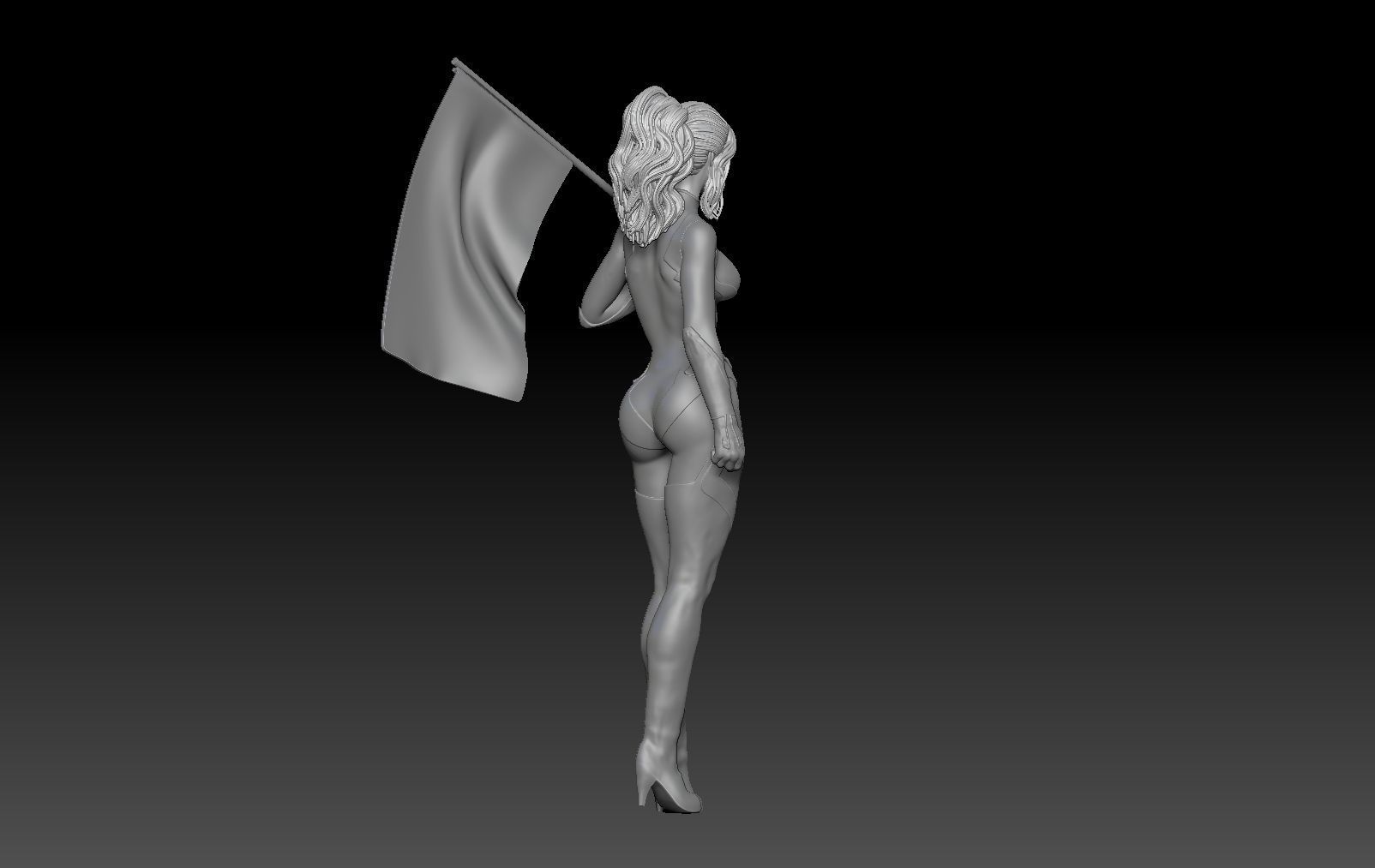 Formula one RACE GIRL PITSTOP MONZA 2 3D print model_2