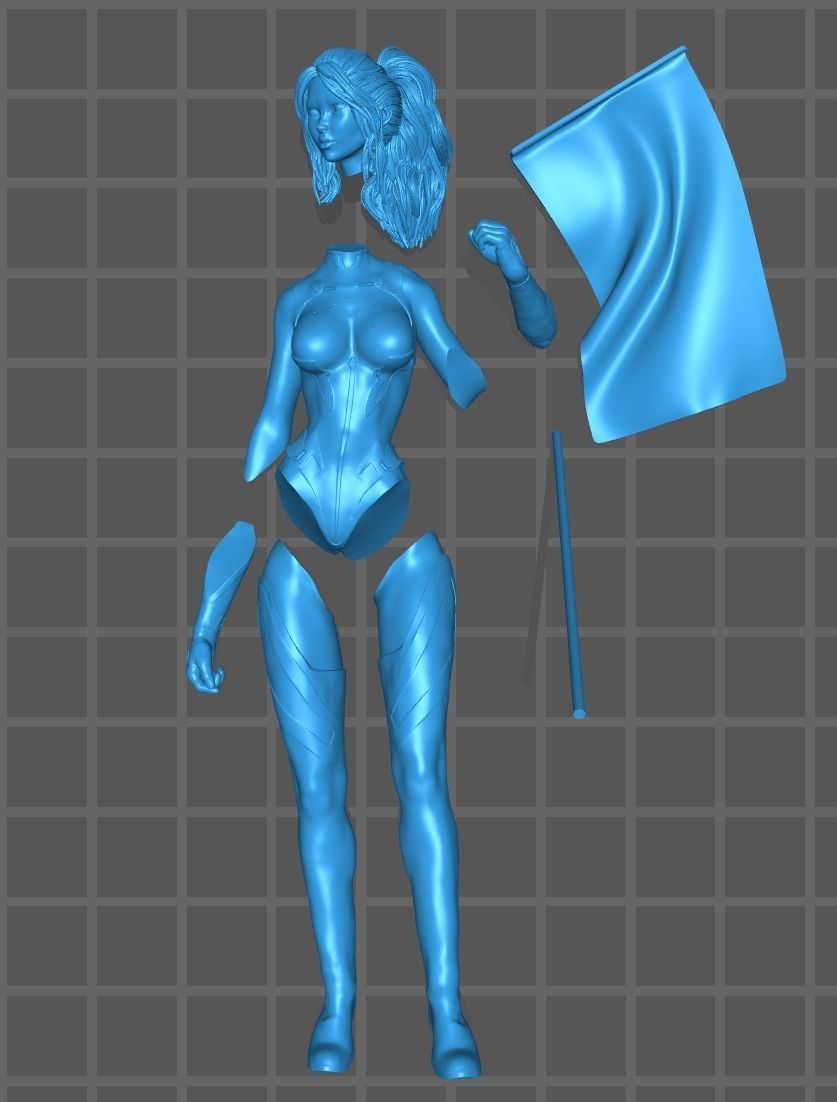 Formula one RACE GIRL PITSTOP MONZA 2 3D print model_4