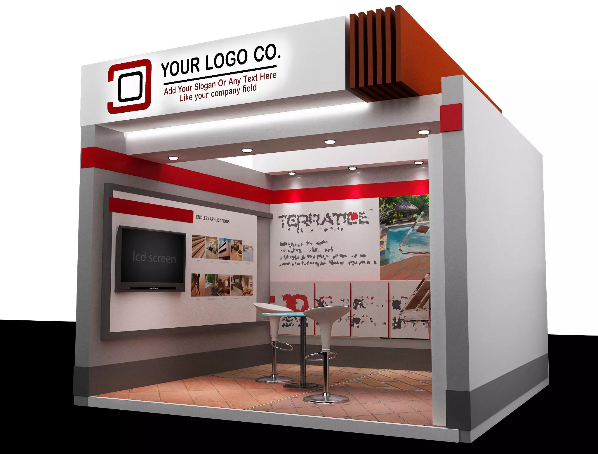 Booth Exhibition Stand a104 3D model_0