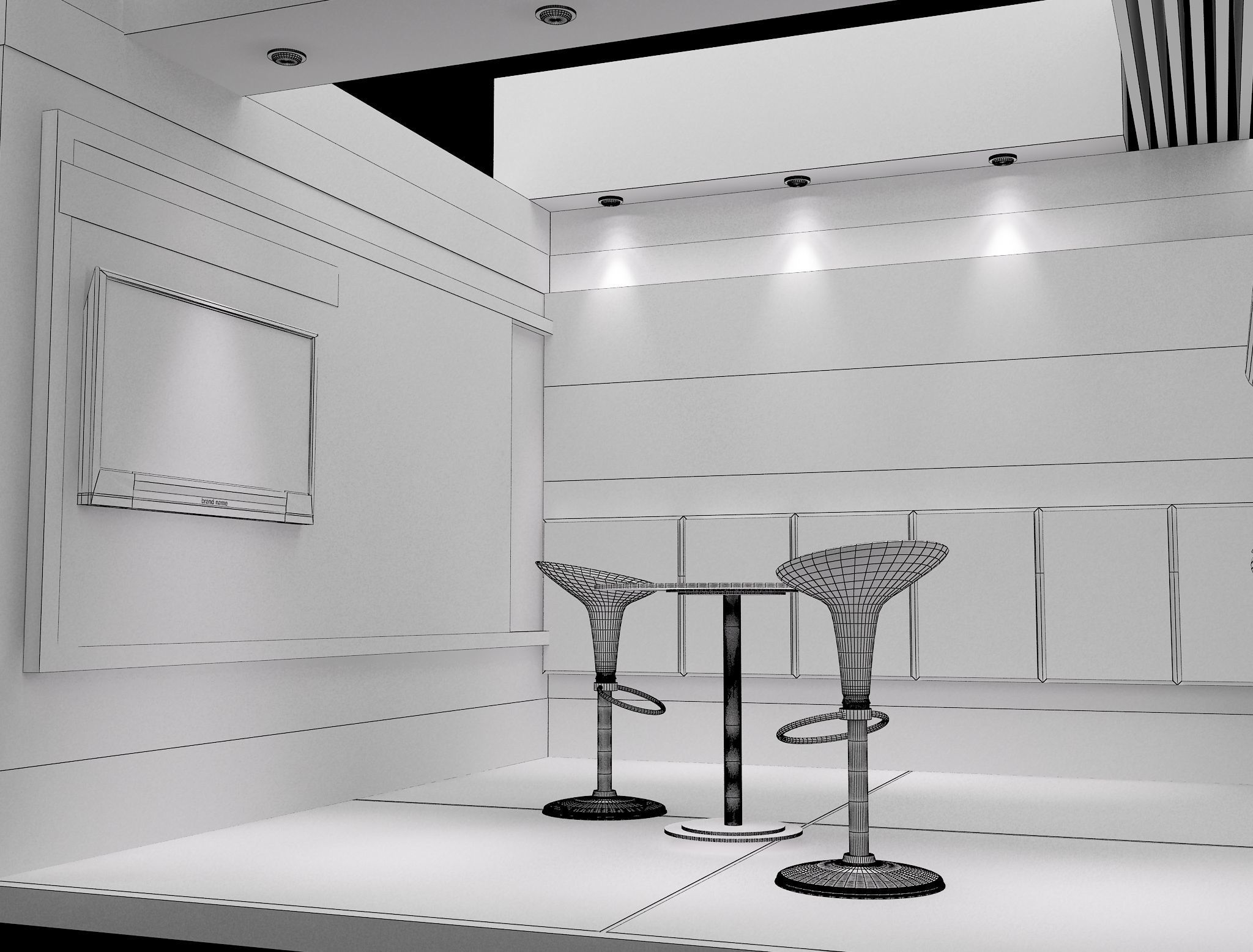 Booth Exhibition Stand a104 3D model_11