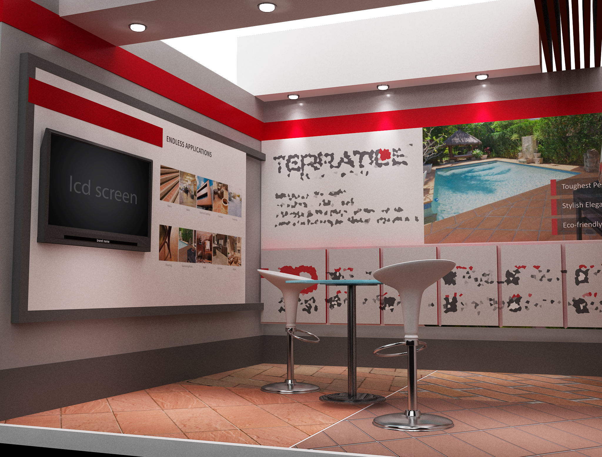 Booth Exhibition Stand a104 3D model_10