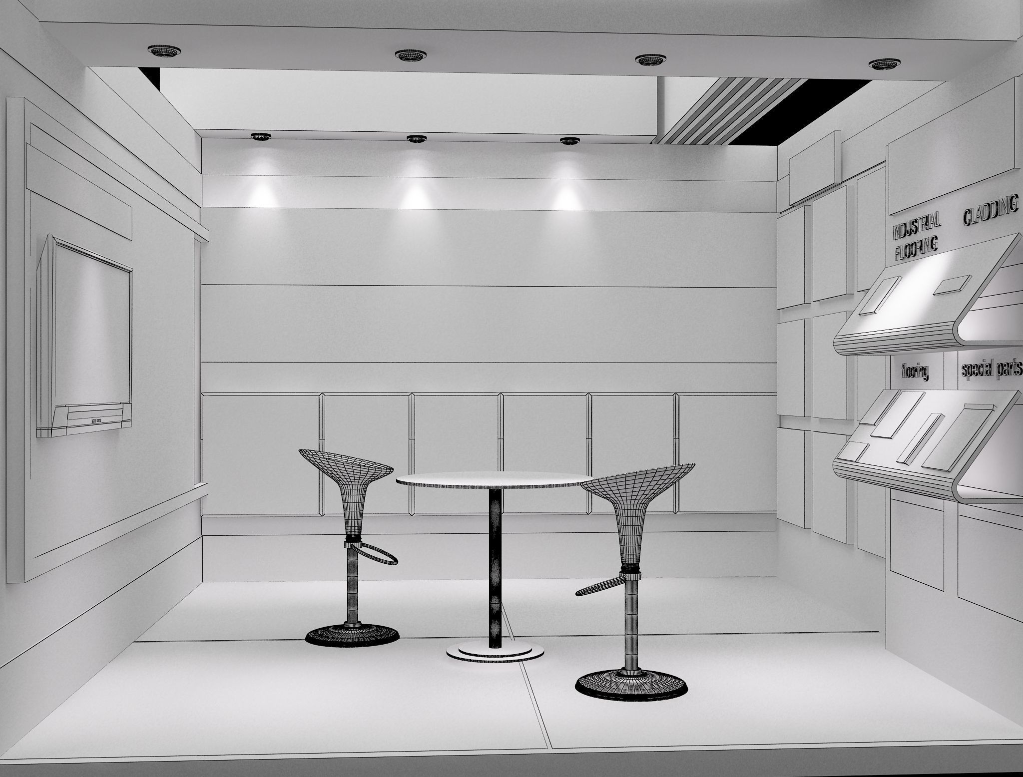 Booth Exhibition Stand a104 3D model_9