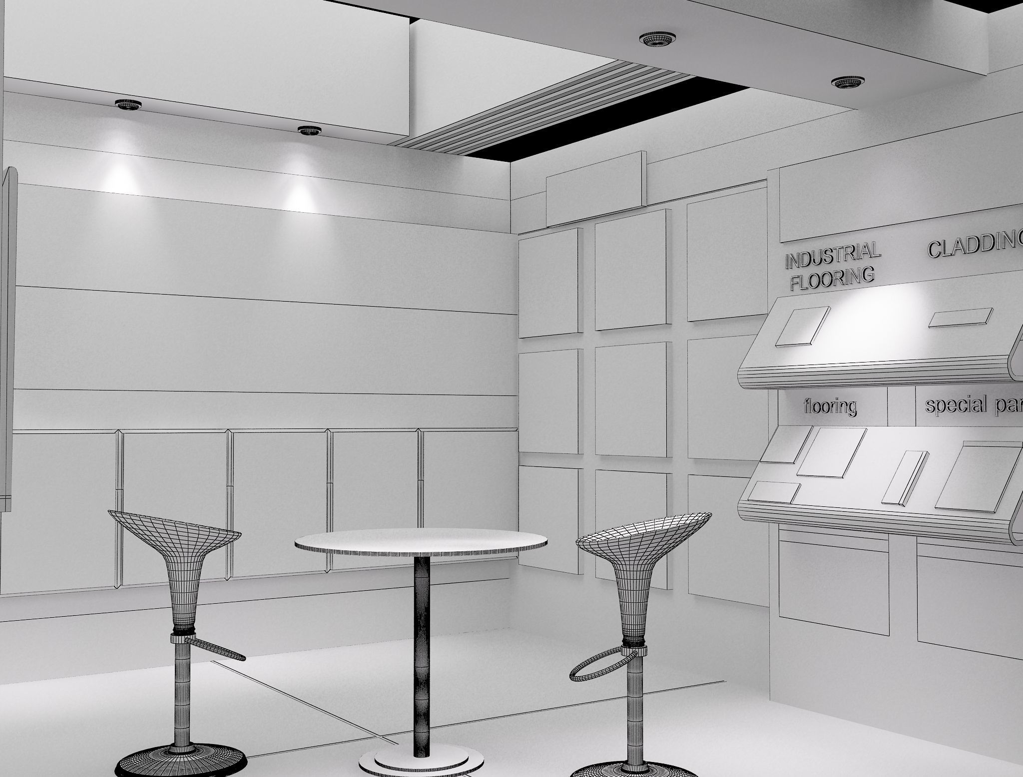 Booth Exhibition Stand a104 3D model_3