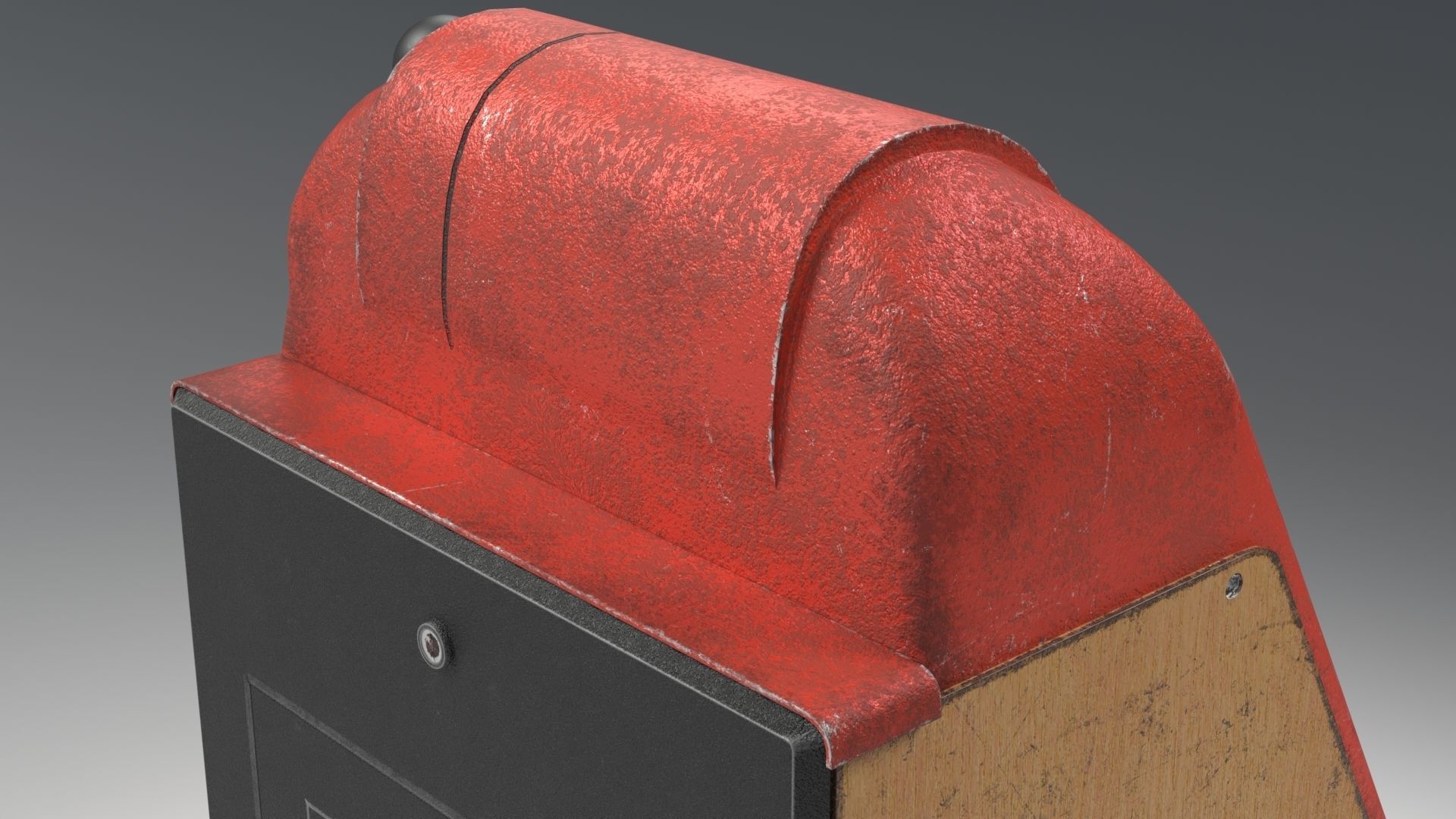 Vintage Slot Fruit Machine Low-poly 3D model_23