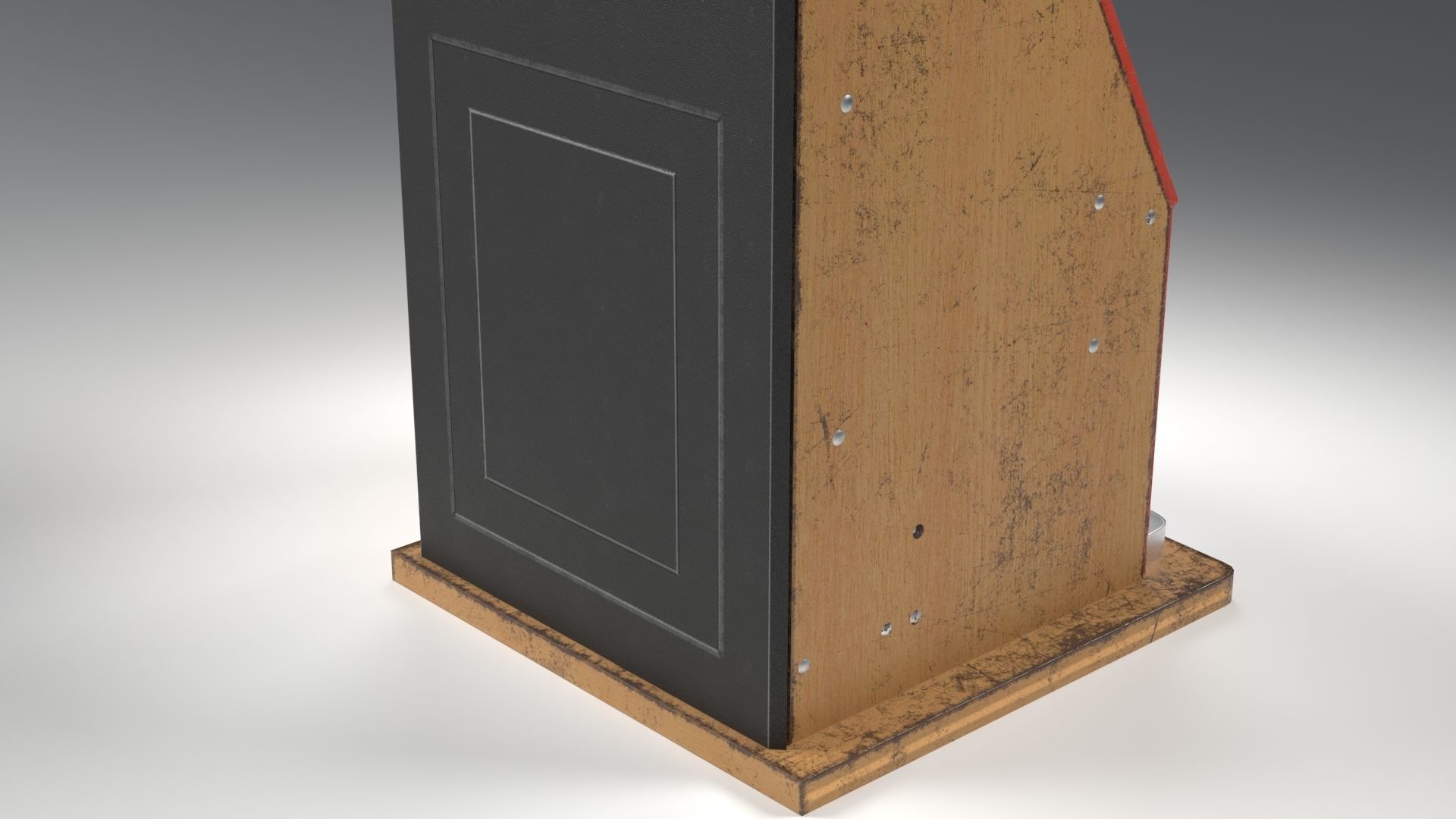 Vintage Slot Fruit Machine Low-poly 3D model_21