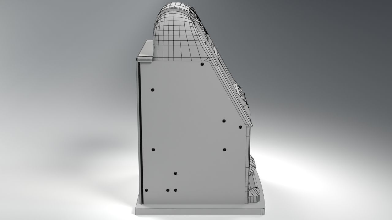 Vintage Slot Fruit Machine Low-poly 3D model_10