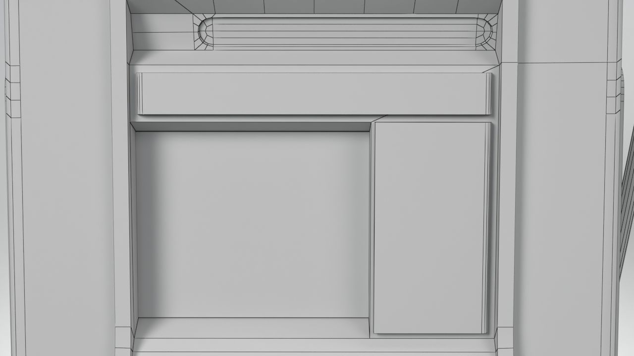 Vintage Slot Fruit Machine Low-poly 3D model_16