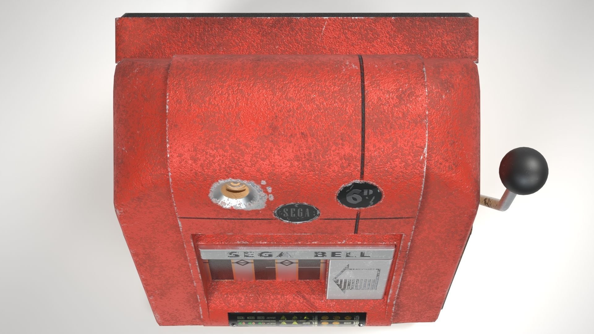 Vintage Slot Fruit Machine Low-poly 3D model_19