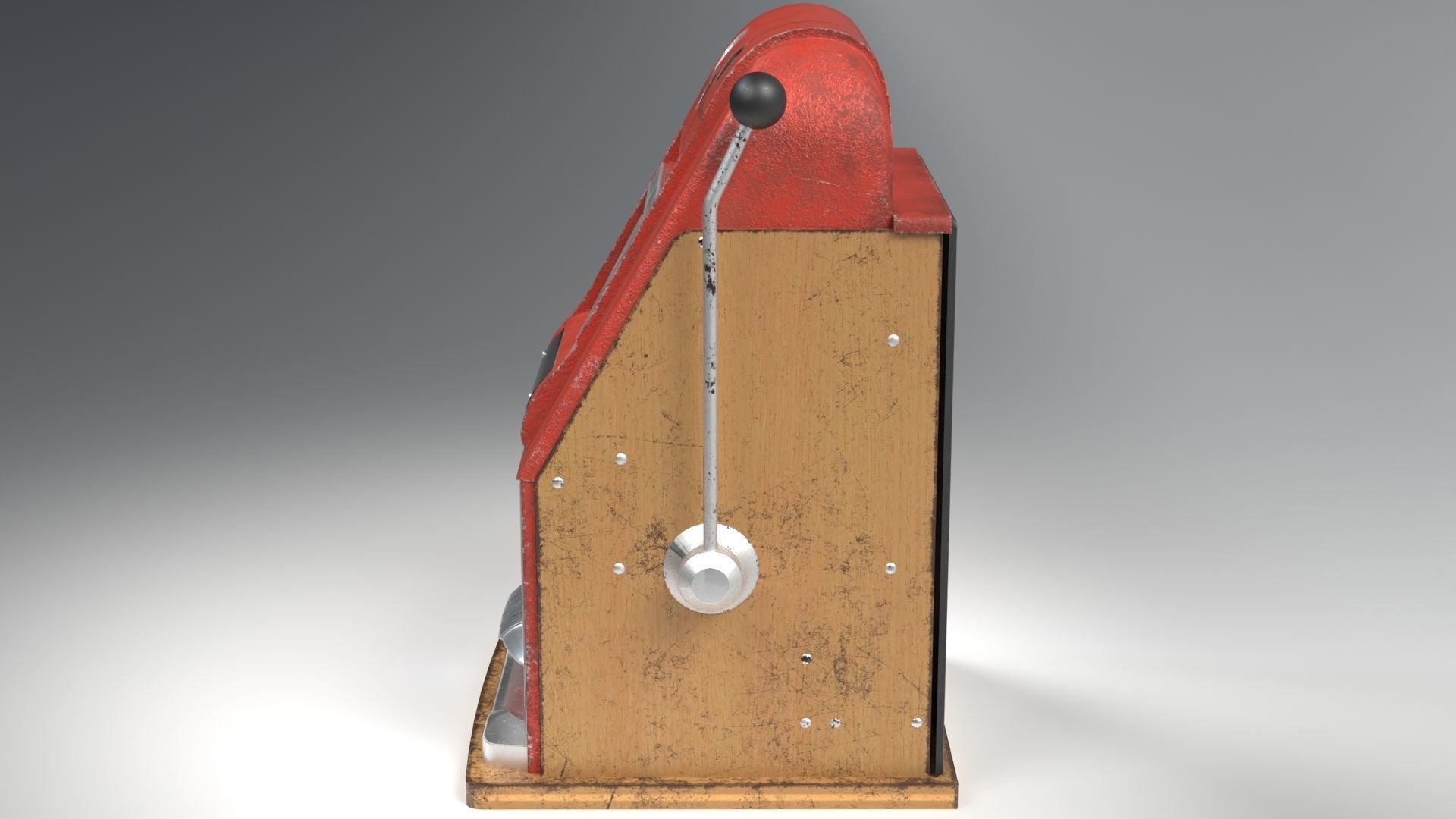 Vintage Slot Fruit Machine Low-poly 3D model_7