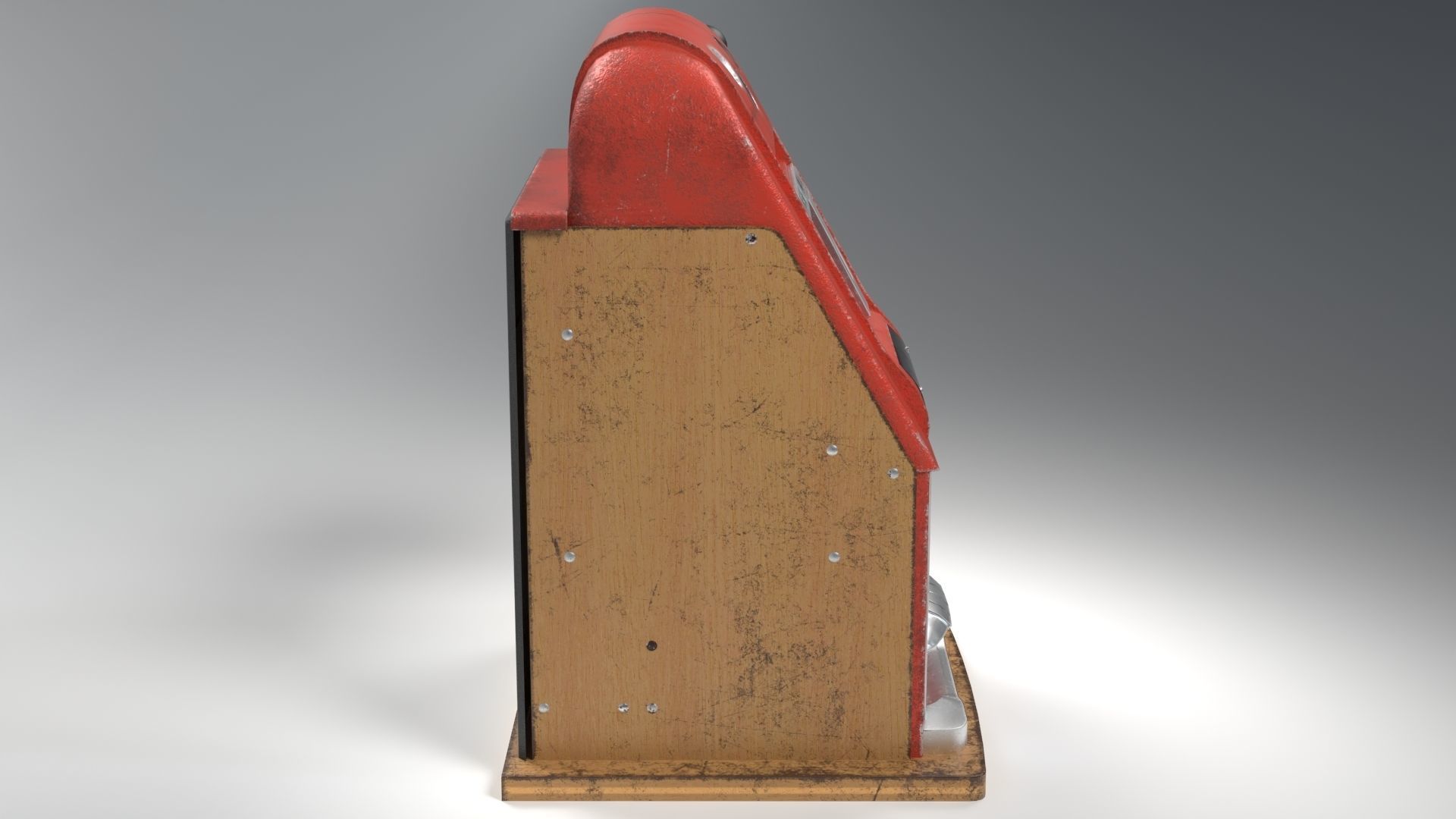 Vintage Slot Fruit Machine Low-poly 3D model_9