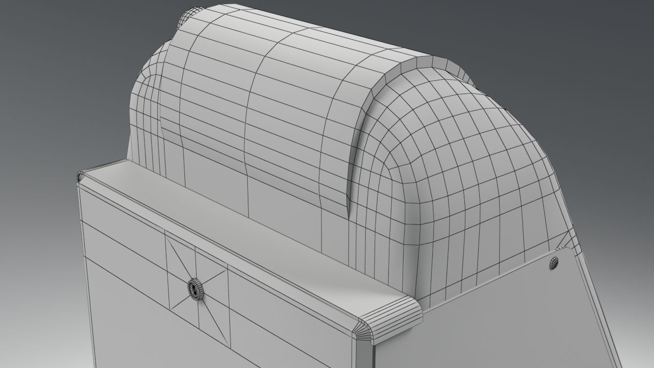 Vintage Slot Fruit Machine Low-poly 3D model_24