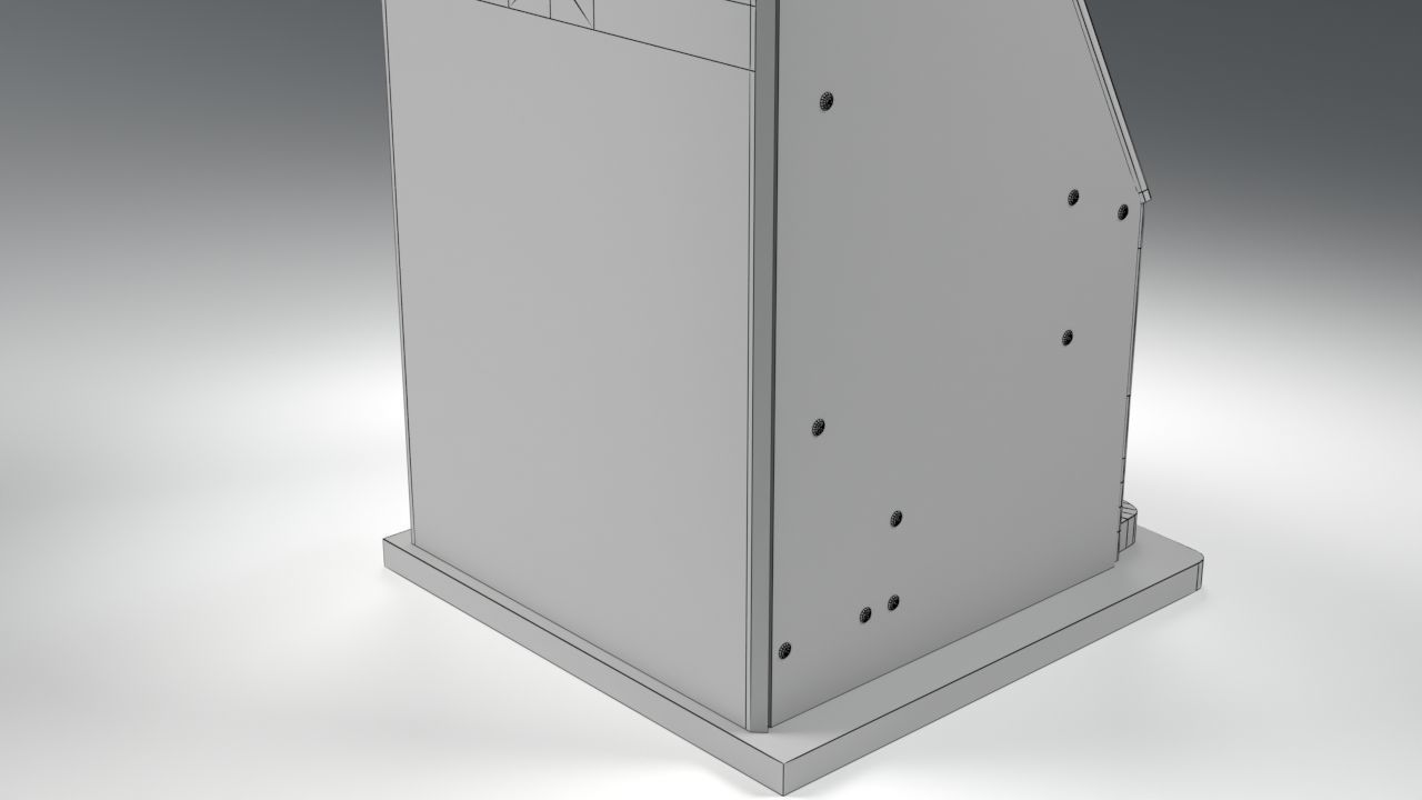 Vintage Slot Fruit Machine Low-poly 3D model_22