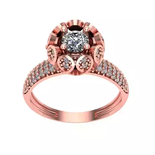 Ring Solitaire Diamond High quality CSS 007 3D print model
