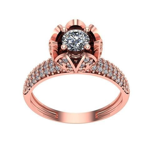 Ring Solitaire Diamond High quality CSS 008 3D print model