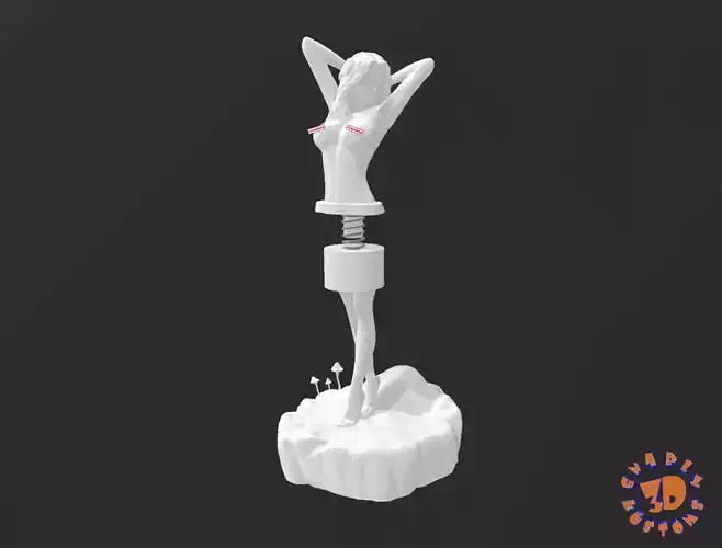 TOPLESS VERSION HULA GIRL DANCER 3D print model