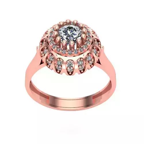 Ring Solitaire Diamond High quality CSS 012 3D print model