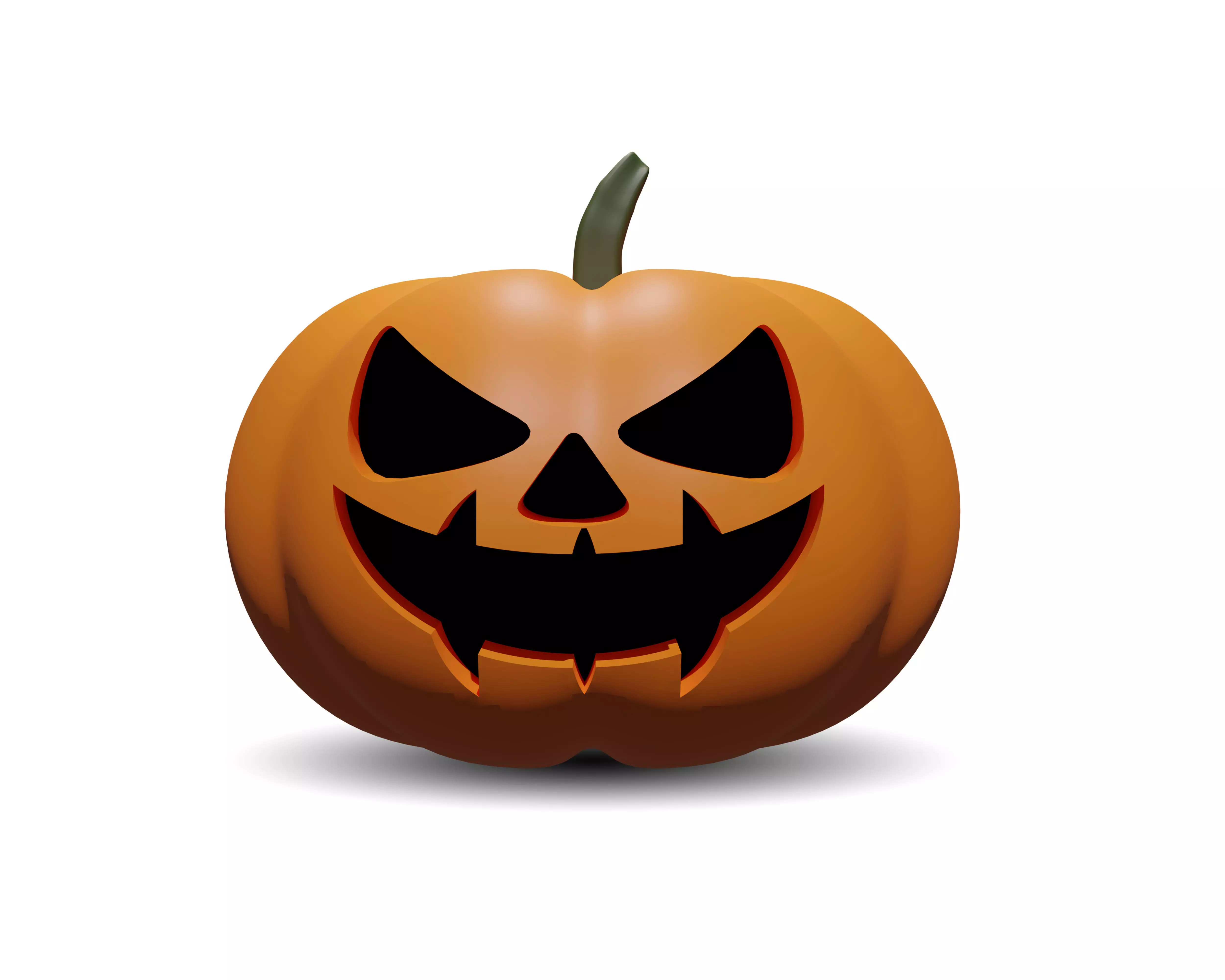 Halloween Pumpkin head ghost -Jack-o-lantern 3D model low-poly Low-poly 3D model_0