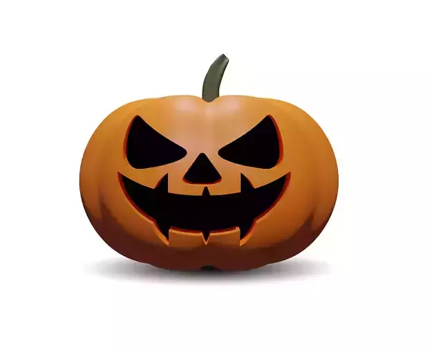 Halloween Pumpkin head ghost -Jack-o-lantern 3D model low-poly