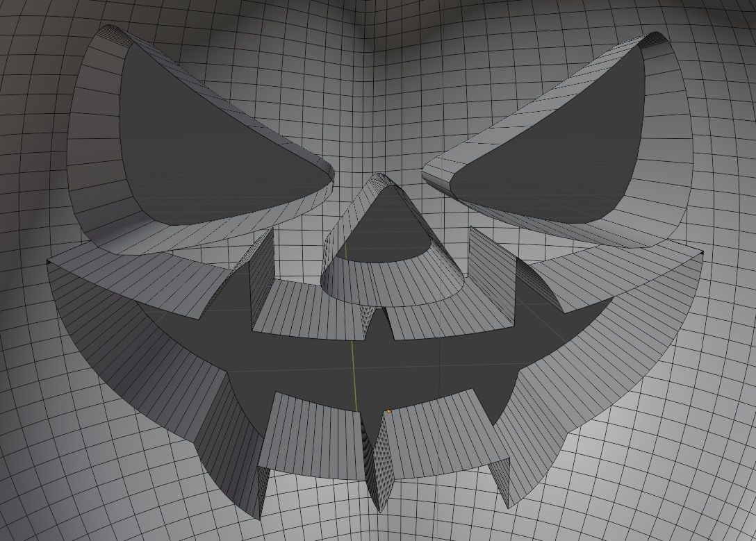 Halloween Pumpkin head ghost -Jack-o-lantern 3D model low-poly Low-poly 3D model_8