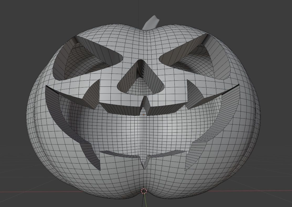 Halloween Pumpkin head ghost -Jack-o-lantern 3D model low-poly Low-poly 3D model_5