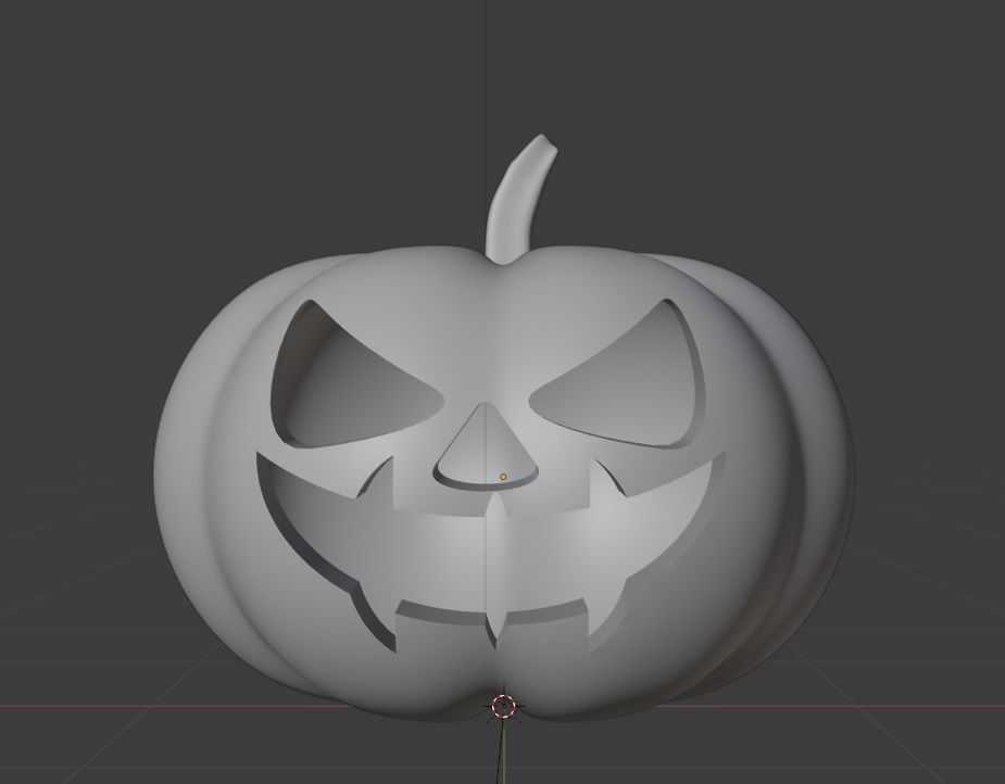 Halloween Pumpkin head ghost -Jack-o-lantern 3D model low-poly Low-poly 3D model_2