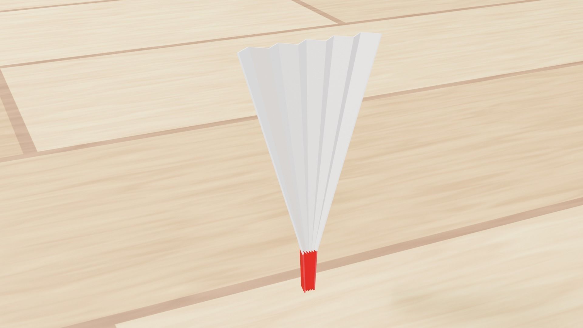 Harisen - Japanese Paper Fan 3D model_5