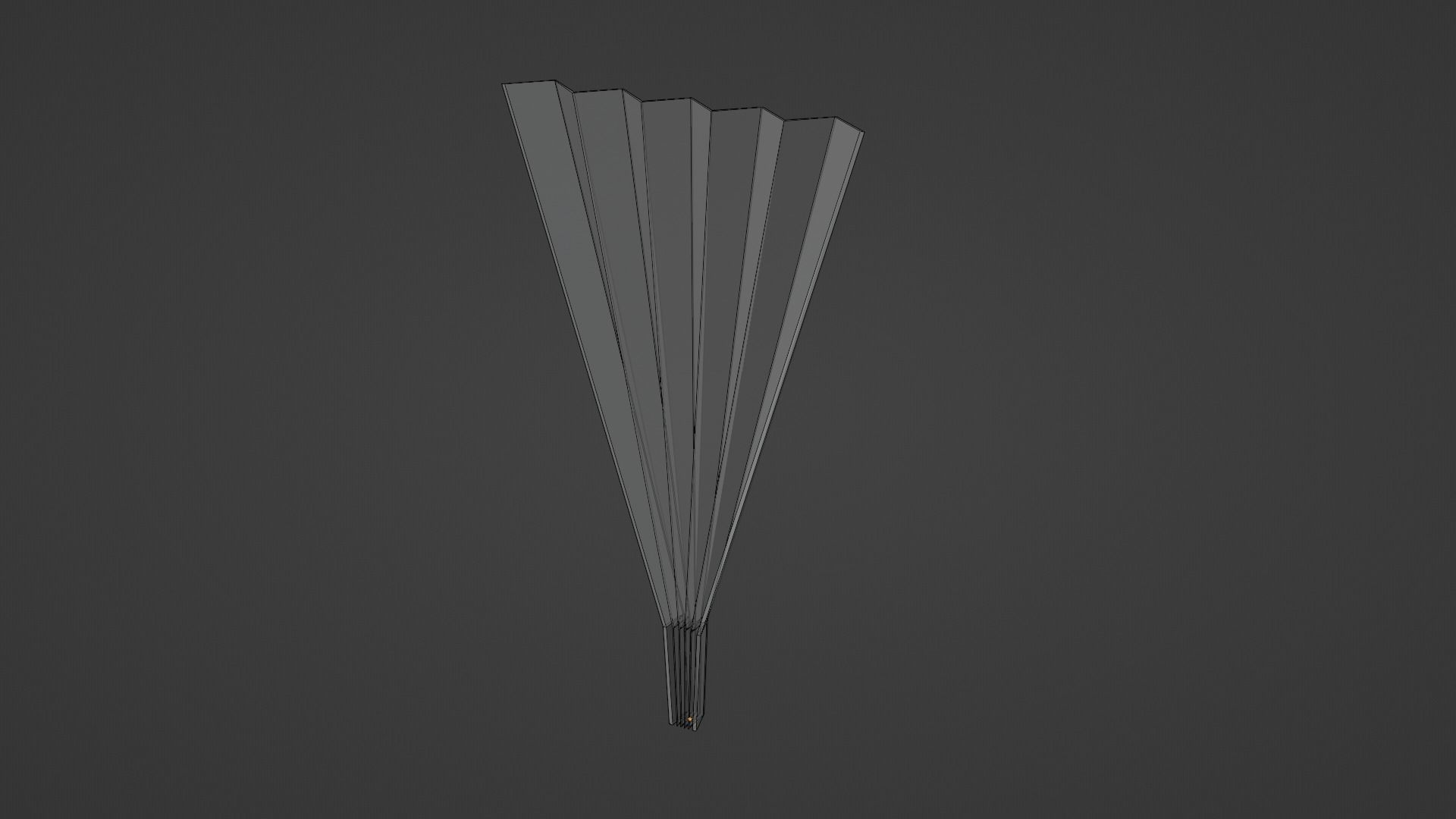 Harisen - Japanese Paper Fan 3D model_14