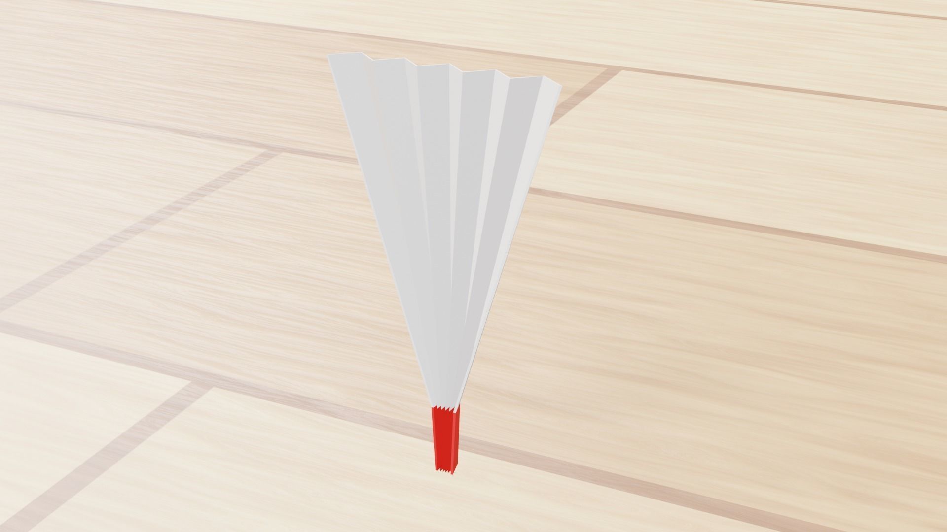 Harisen - Japanese Paper Fan 3D model_2