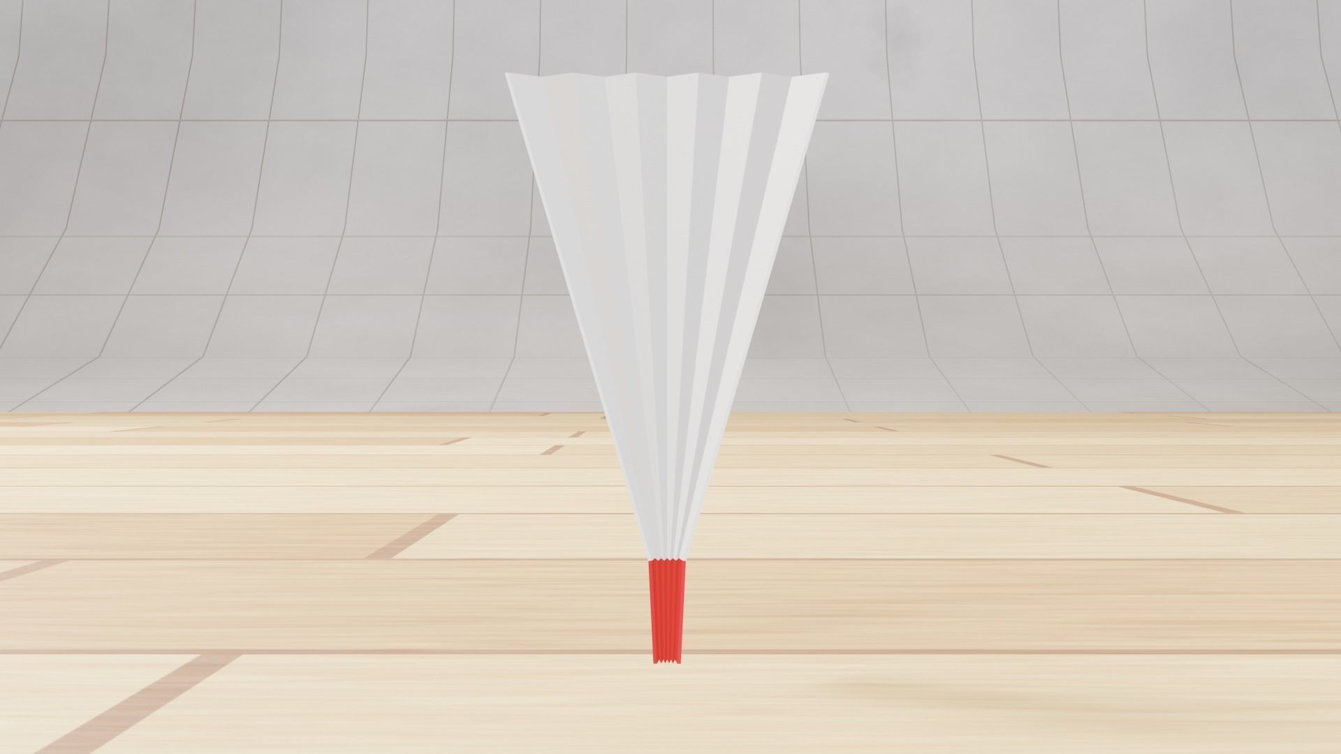Harisen - Japanese Paper Fan 3D model_3
