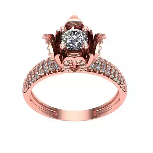 Ring Solitaire Diamond High quality CSS 016 3D print model