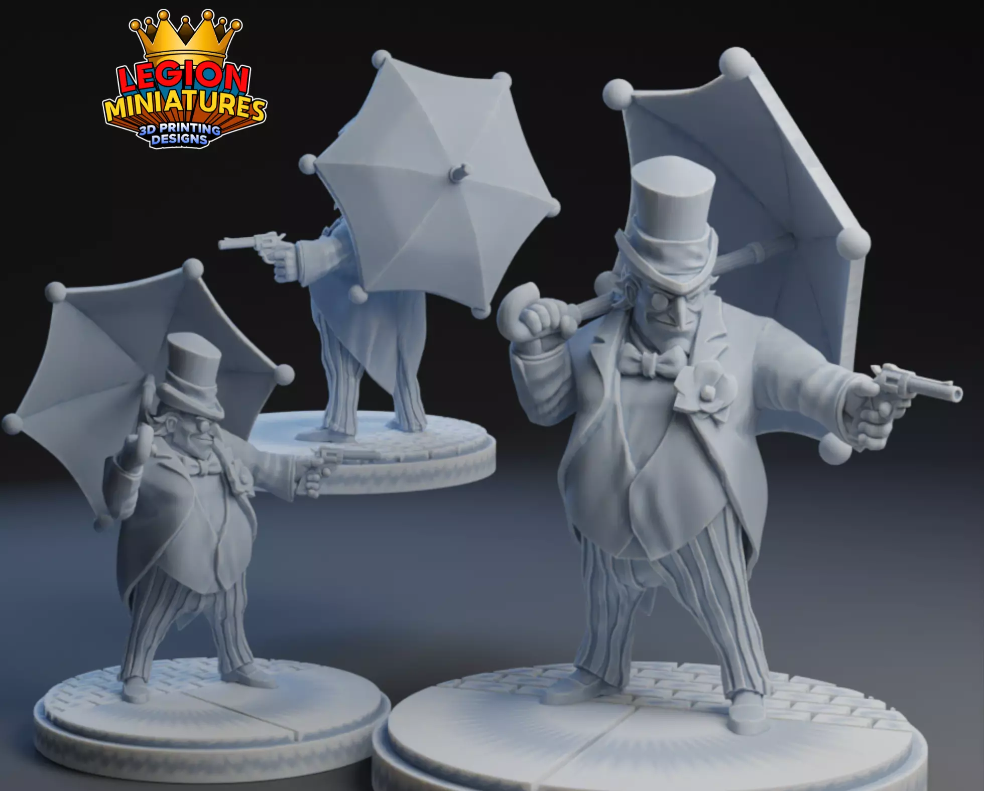 Marvel crisis protocol Penguin presupported included 3D print model_0